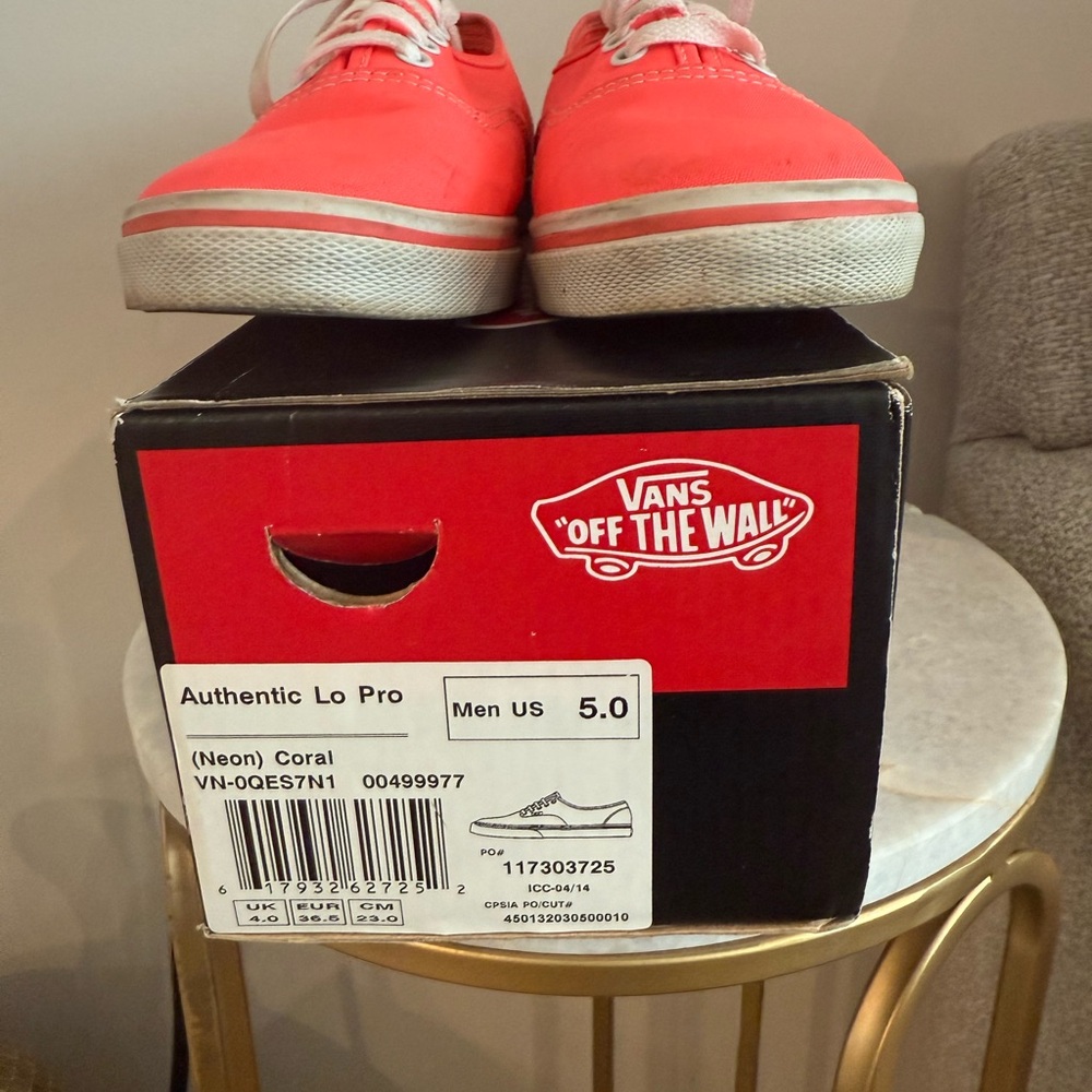 Vans Neon Coral Lo Pro Sneakers